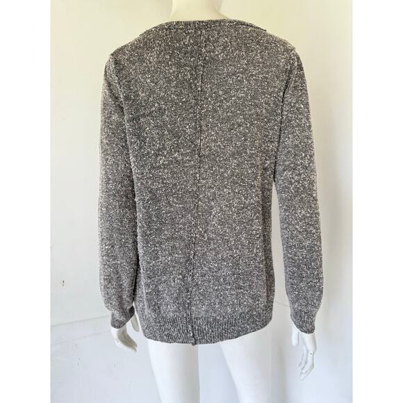 RAG & BONE Gray Silk Blend V Neck Long Sleeve Cardigan M - Picture 6 of 8